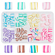 CHGCRAFT 64Pcs 8 Colors Rainbow Marshmallow Candy Shaped Resin Charms Slices Cabochons Cute Resin Beads Flatback Cabochons Art Craft Making Supplies for Jewellery Scrapbooking Phone Case Decor CLAY-CA0001-08-1