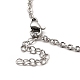 CCB Pearl & 304 Stainless Steel Charm Anklet for Women AJEW-C021-22P-4