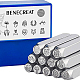 Benecreat 12 confezioni (punzoni per timbri in metallo con design opaco 6mm 1/4