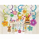 Spiral PVC Ornaments Party Scene Layout AJEW-PH0016-11-2
