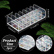 Organizer per trucco per palette di ombretti in acrilico trasparente a 7 griglia ODIS-WH0050-06-2
