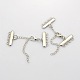 5 Strands 10-Hole Plating Zinc Alloy and Brass Ends with Chains PALLOY-N0102-02P-1