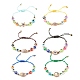 Ensemble de bracelets de perles tressées en résine mauvais œil de style 6pcs 6 BJEW-JB08338-1