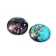 Tree of Life Printed Half Round/Dome Glass Cabochons GGLA-A002-12mm-GG-3