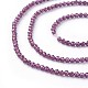 Natürlicher Granat Perlen Stränge G-F619-22-2mm-3