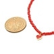 Heart Alloy Enamel Charm Necklace for Girl Women NJEW-JN03691-8