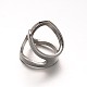 316 Stainless Steel Criss Cross Hollow Rings RJEW-F046-16-2