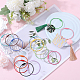 SUNNYCLUE 32Pcs 16 Colors Baking Paint Stainless Steel Cable Wire Keychain AJEW-SC0002-21-4