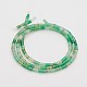 Natural Green Onyx Agate Column Beads Strands G-N0153-22-2
