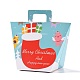 Рождественская тема прямоугольник складной креативный подарочный пакет из крафт-бумаги CON-B002-02A-1