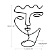 鉄製ジュエリーストレージリングホルダーディスプレイ  イヤリングネックレスブレスレットオーガナイザー用  人間の顔の形  ブラック  19x13.8x6.8cm ODIS-C006-02-3