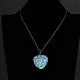 Zinc Alloy Heart with Flower Luminous Noctilucent Necklaces NJEW-BB03158-C-4