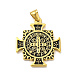Placage ionique (ip) 304 pendentifs religieux en acier inoxydable STAS-E184-02G-2
