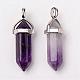 Natural Amethyst Double Terminated Pointed Pendants G-F295-05C-2