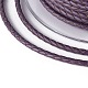 編み紐  革のアクセサリーコード  ジュエリーDIY製版材料  スレートブルー  3mm  約21.87ヤード（20m）/ロール WL-I004-3mm-B-07-3