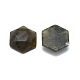 天然石ラブラドライトカボション  六角  多面カット  16x18x5~5.5mm G-L514-005-2