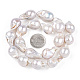 Fili di perle di keshi di perle barocche naturali PEAR-S019-02C-4