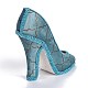 Espositore per gioielli con scarpe col tacco alto in flanella e resina ODIS-A010-11-4