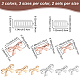 Wadorn 18 ensembles de boucles à clip décoratives avec nœud FIND-WR0008-31-2