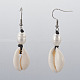 Cowrie Shell Dangle Earrings EJEW-JE02917-01-1