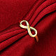 女性のための無限のデザインスズ合金チェコラインストーンの指輪  ゴールドカラー  サイズ8  18.1mm RJEW-BB14515-8-2