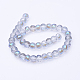 Electroplate Transparent Glass Beads Strands EGLA-E045-E01-2