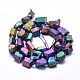 Electroplated Natural Quartz Crystal Beads Strands G-O164-10E-2