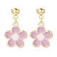 Sakura Pendant Necklaces & Dangle Earring Jewelry Sets SJEW-JS01147-03-8