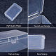 BENECREAT 12 Pack 3.5x2.4x1.2 Inches Rectangular Clear Plastic Bead Storage Box with Lid for Small Items and Crafts CON-BC0003-11-5