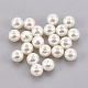 Perles d'imitation perles en plastique ABS, ronde, vieille dentelle, 14mm, Trou: 2.3mm, environ 340 pcs/500 g
