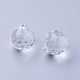 Clear Faceted Ball-Shaped Glass Pendants X-GR20X23MMY-1-6