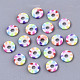 Rainbow Color Handmade Polymer Clay Beads Strands X-CLAY-R091-6mm-02-3