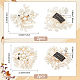 Craspire 4 Stück 2 Stile Blumenlegierung mit Kunststoff-Imitationsperlen-Schuhdekorationen FIND-CP0001-64-2