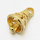 Brass Bell Pendants KK-F0293-08-2