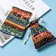Ethnic Style Cloth Packing Pouches Drawstring Bags ABAG-R006-10x14-01-6