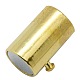 真鍮製マグネチックネジ式クラスプ  コラム  ゴールドカラー  15x7mm  穴：4.8mm X-MC077-G-2