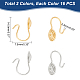 UNICRAFTALE 32pcs 2 Colors Vortex Cuff Earrings Stainless Steel Non Piercing Earrings Fake Cartilage Earring 14.5mm Adjustable Clip On Earrings for Women FIND-UN0001-26-4