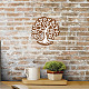 Kreative Wanddekoration aus natürlichem Holz AJEW-WH0331-009-6