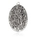 Antique Silver Plated Alloy Dyed Synthetic Turquoise Oval Pendants PALLOY-J680-03AS-2