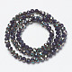 Electroplate Opaque Solid Color Glass Beads Strands EGLA-A034-P4mm-J14-2