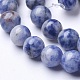 Perles de jaspe tache bleue naturelle G-D855-10-8mm-3