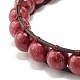 Bracelets perlés en agate naturelle BJEW-JB07146-7
