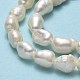 Hebras de perlas de agua dulce cultivadas naturales PEAR-A005-13C-01-4