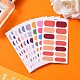 Solid Color Design Self-Adhesive Nail Decals MRMJ-R086-QY-M-3