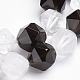 Натуральный кварцевый кристалл и дымчатые кварцевые бусинки G-S267-08-3