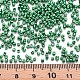 板ガラスシリンダービーズ  シードビーズ  メタリックカラー  丸い穴  グリーン  1.5~2x1~2mm  穴：0.8mm  約8000個/袋  約1ポンド/バッグ SEED-S047-E-002-4
