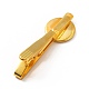 真鍮タイクリップカボションのセッティング  ゴールドカラー  54x17.5x13.5mm  トレイ：16.1mm KK-A159-01G-3