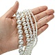 Abalorios de vidrio teñido de perla redondos HY-X0001-06-3