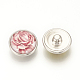 Flower Pattern Brass Glass Snap Buttons SNAP-Q007-096P-M-2