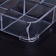 （訳あり商品）  12コンパートメントは、プラスチックビーズ貯蔵容器を矩形  透明  23.5x15x3.5cm CON-XCP0004-07-4